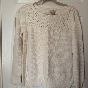 Loft White Sweater